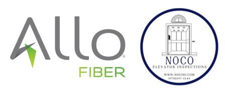 Allo Fiber and NOCO Elevator Inspections Logo
