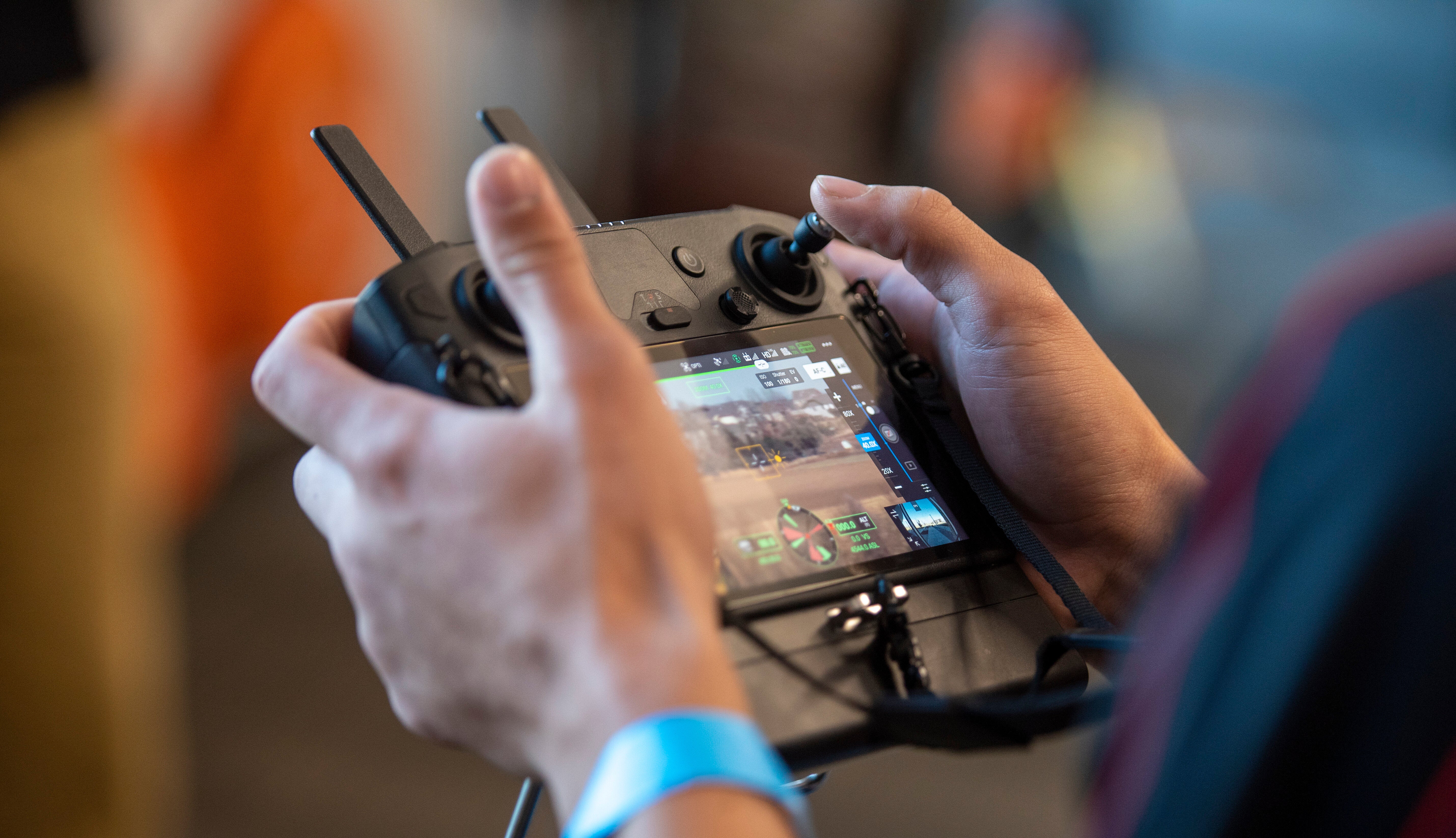 Close up of UAS controller