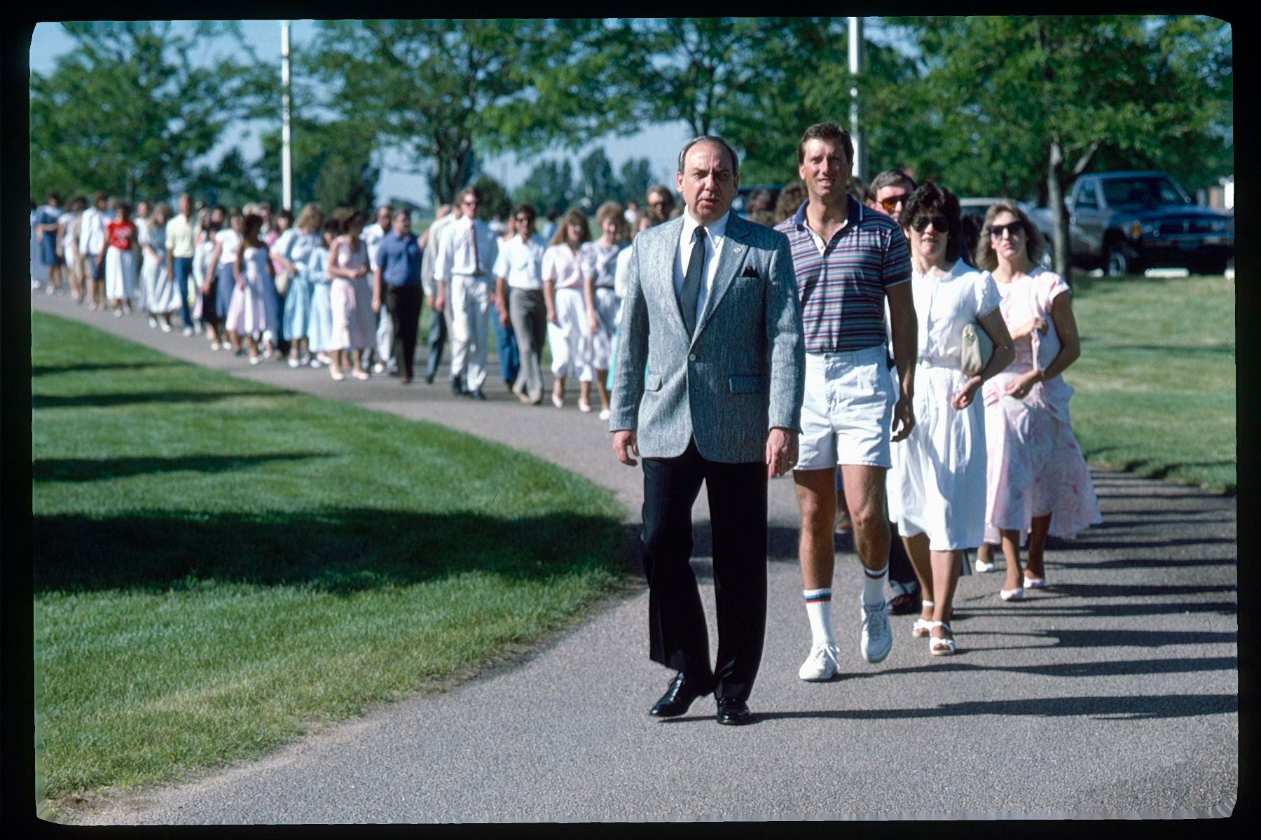 An outdoor graduation ceremony at Aims Community College in 1988.