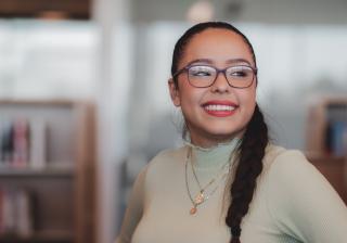 Jackie Estrada in the Aims Library