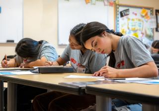 Med prep students in the classroom