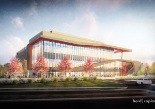 Rendering of Aims Welcoms Center
