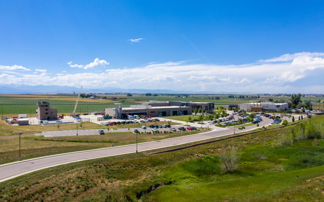 An aerial view of the Aims Windsor campus