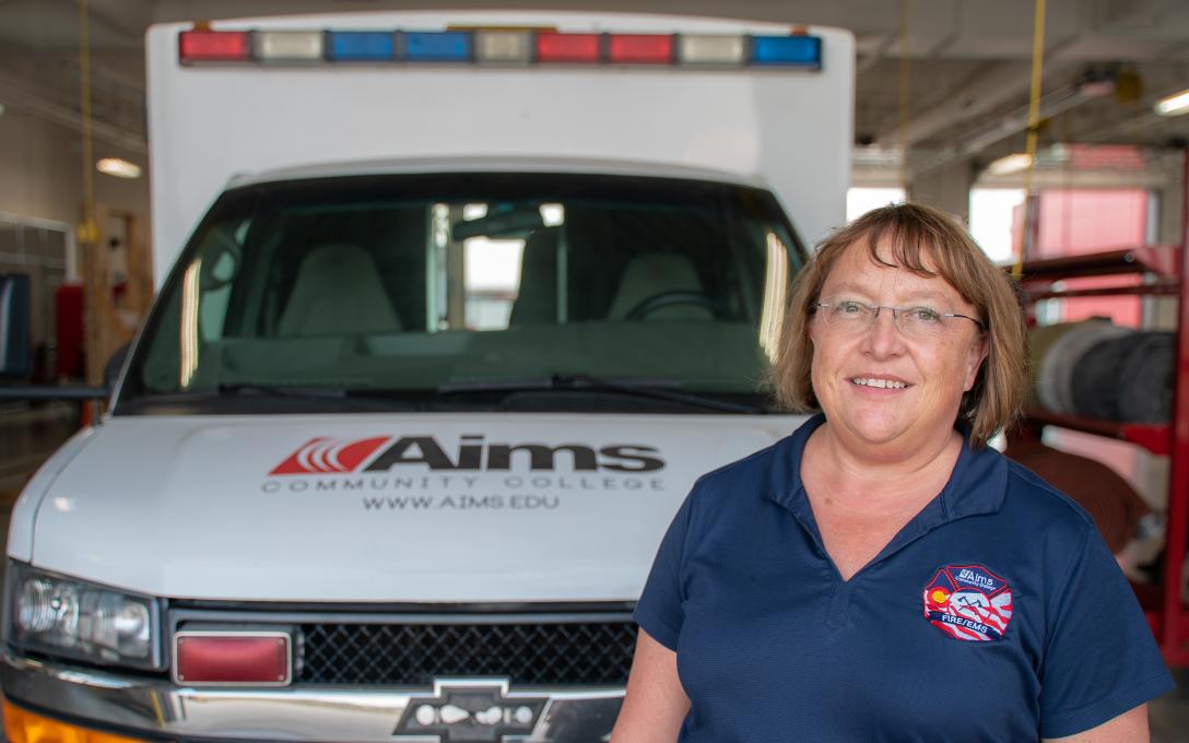 Aims EMS instructor Kristie Skala 