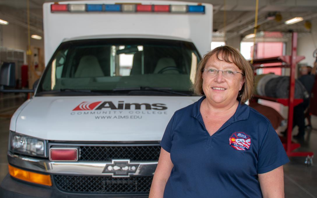 Aims EMS instructor Kristie Skala 