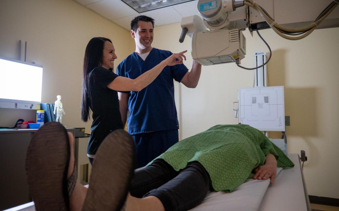 Aims radiologic technology students get plenty of hands-on practice. 