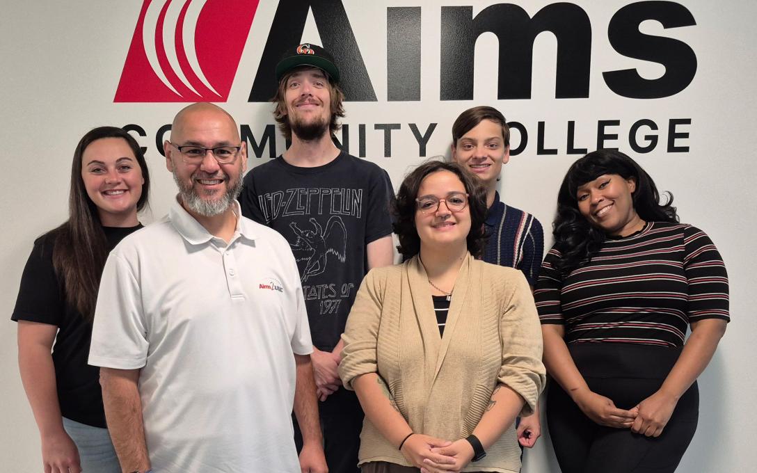2025 Student Government Association in front of the Aims logo.