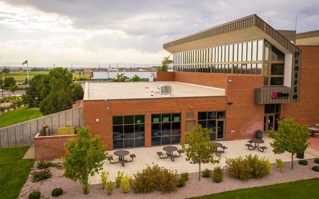 Exterior of the Prairie Building on the Aims Fort Lupton campus