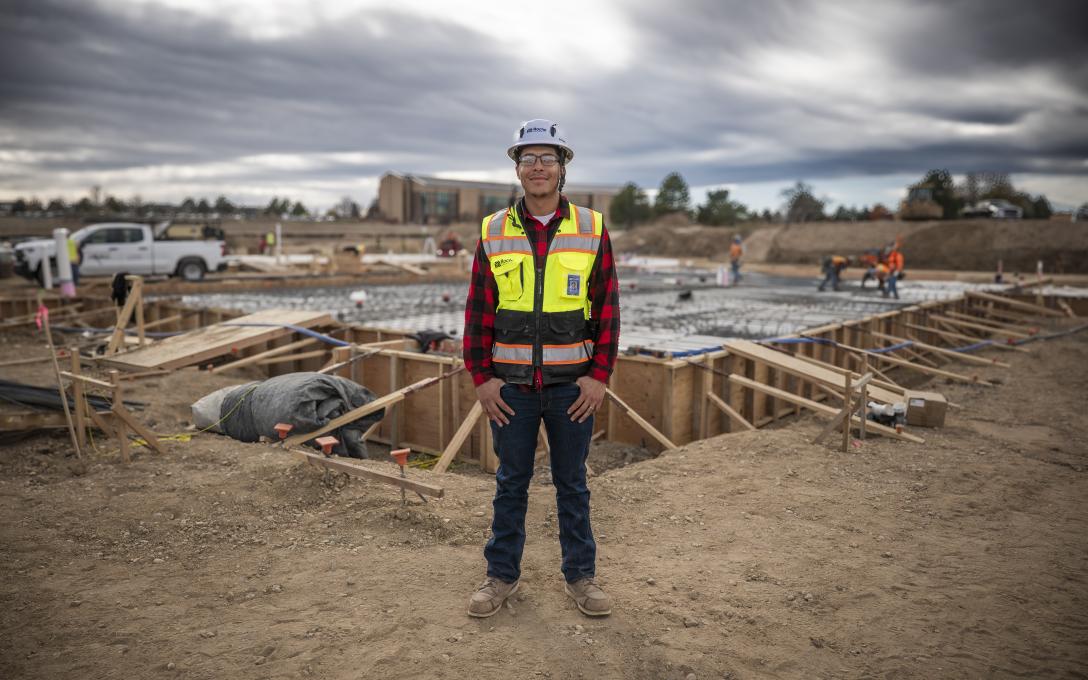 Alumni at Construction Site