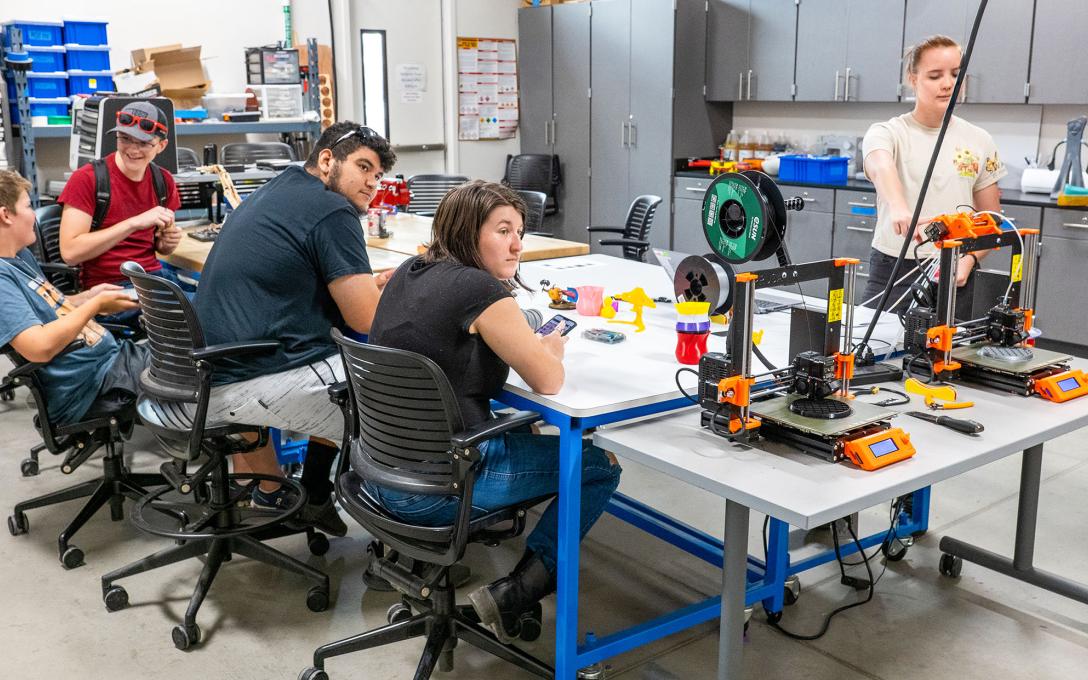 Students work in the Community Lab on the Aims Community College Greeley Campus