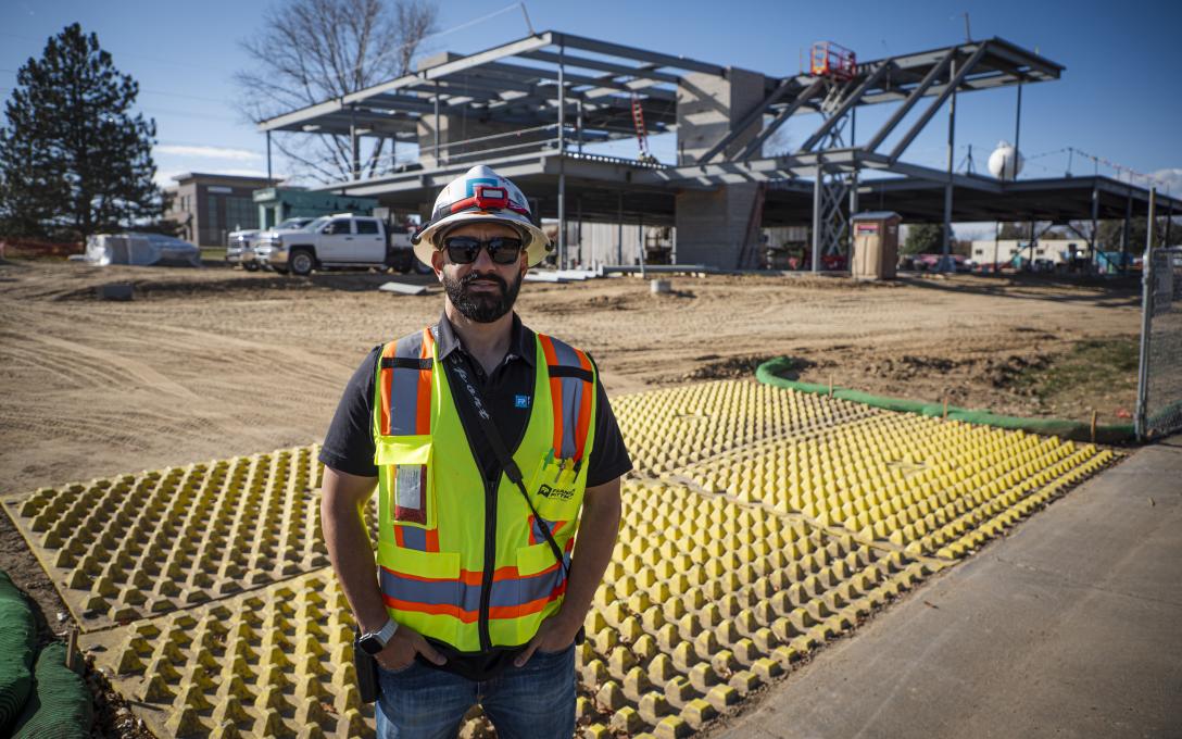 man at construction site