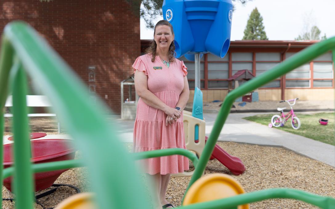 Hannah Copeland on playground