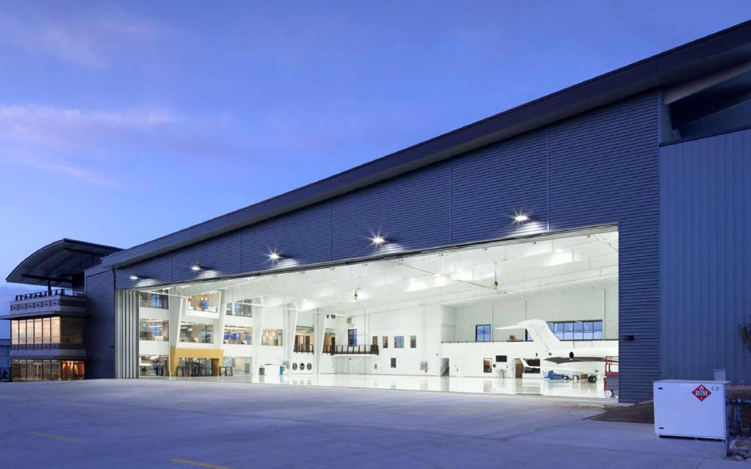  Aircraft Maintenance Training Center Garage Open at Evening