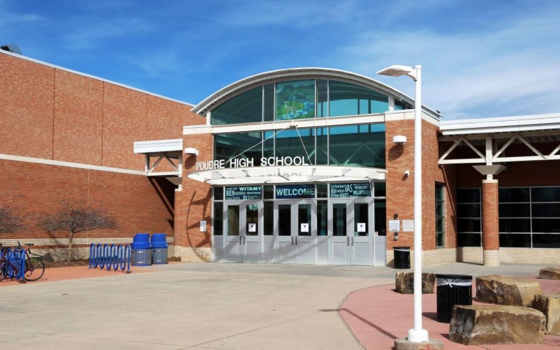Poudre high school main entrance