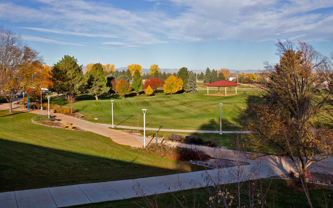 Aims Community College gazebo in Fall