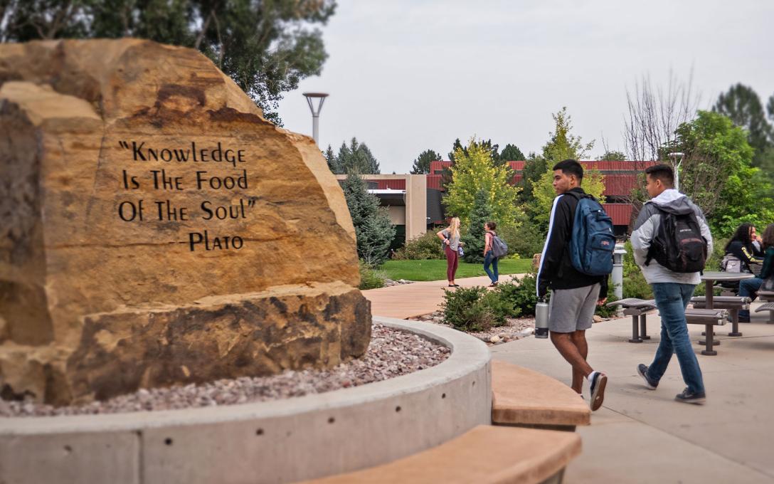 Aims Community College students on campus