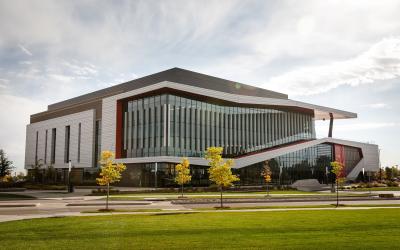Exterior of the Welcome Center at the Greeley campus.