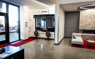 Exterior of the Cashier Office inside the Welcome Center.