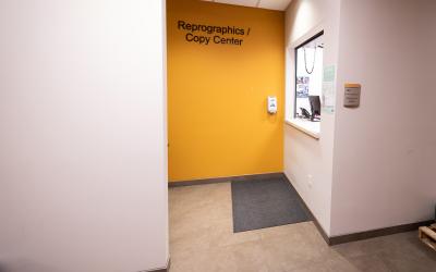 Entrance to the order window for Reprographics and Copy Center at Aims Community College