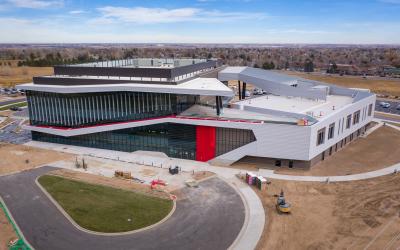 Outside view of Welcome Center on the Greeley Campus November 2021