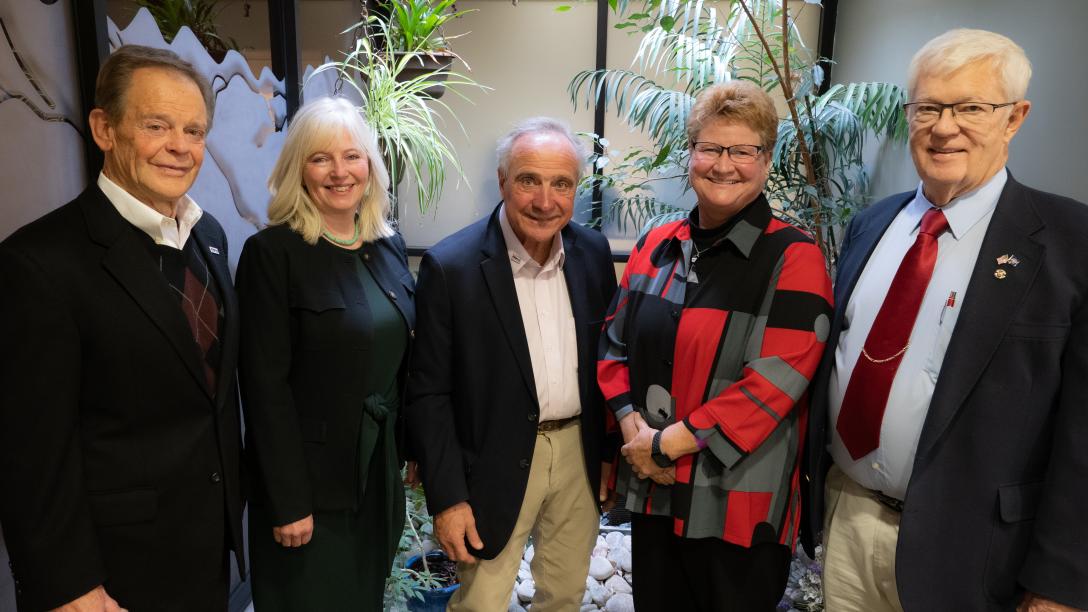 Board of Trustees from left to right: Gene O'Hara, Heidi Windell, Mark Hout, Marilyn Schock and Lyle Achziger.