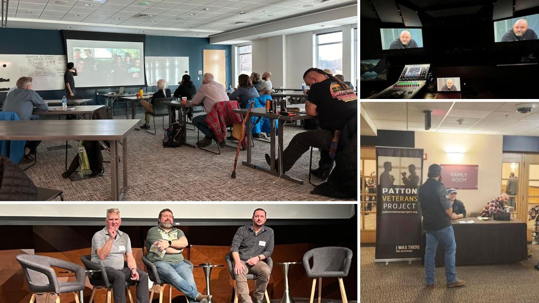A collage of photos from Patton Veterans Project