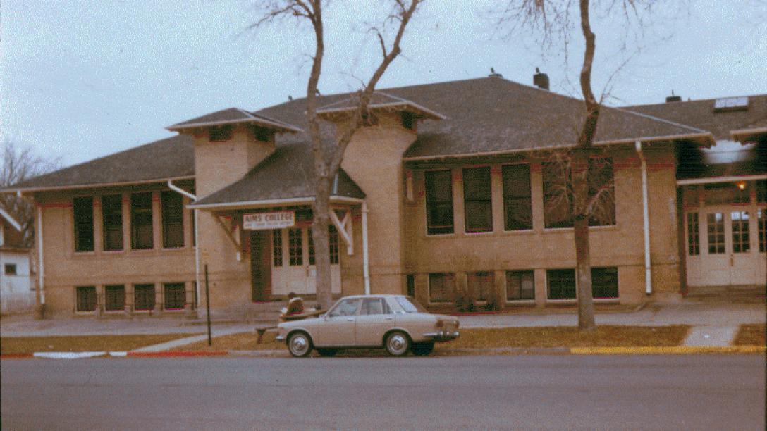 An original building for Aims Community College in Greeley, Colorado in the late 1960s