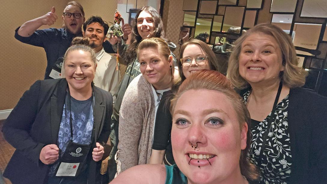 Selfie of Aims faculty and students at the Sigma Delta Kappa convention