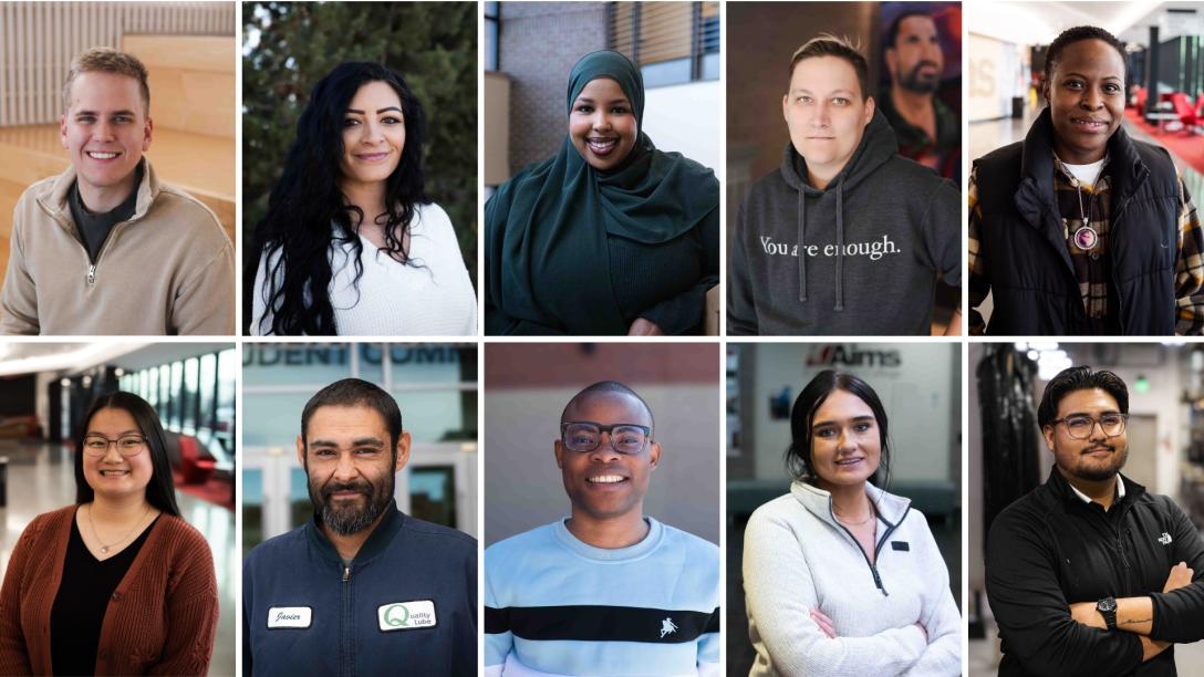 Portraits of 10 Aims Graduates
