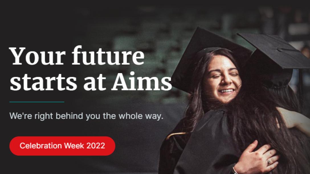 Screenshot of Aims Website Home Page
