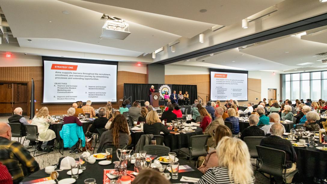 Aims Day stage and audience