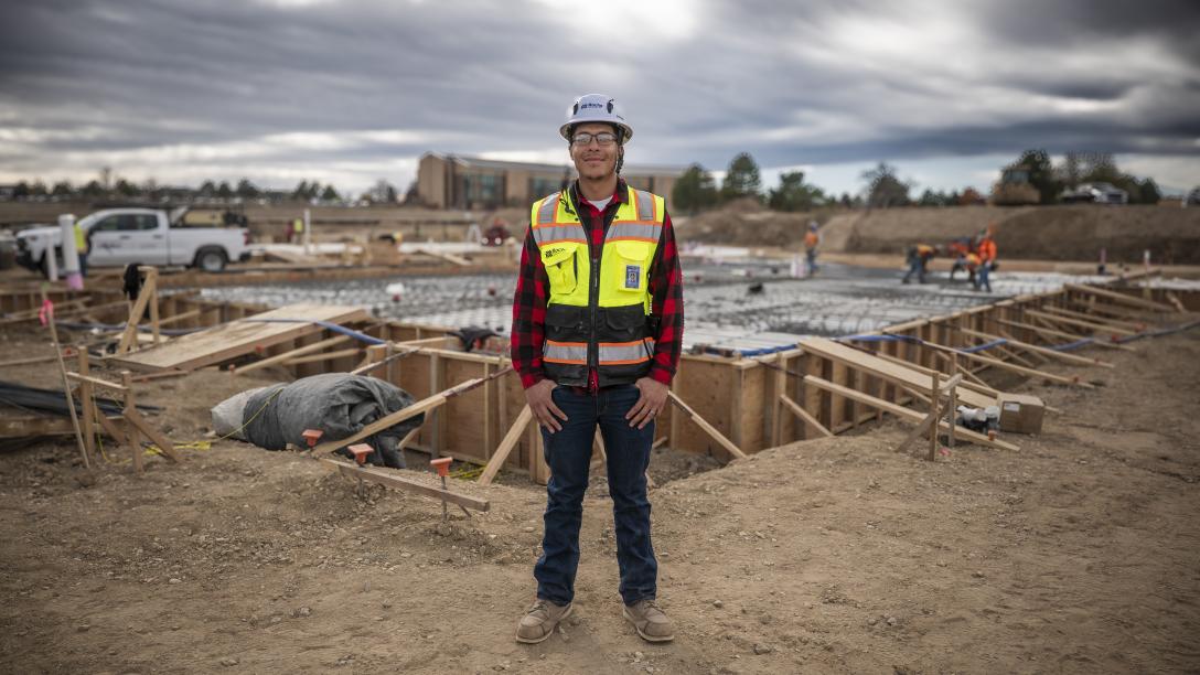 Alumni at Construction Site