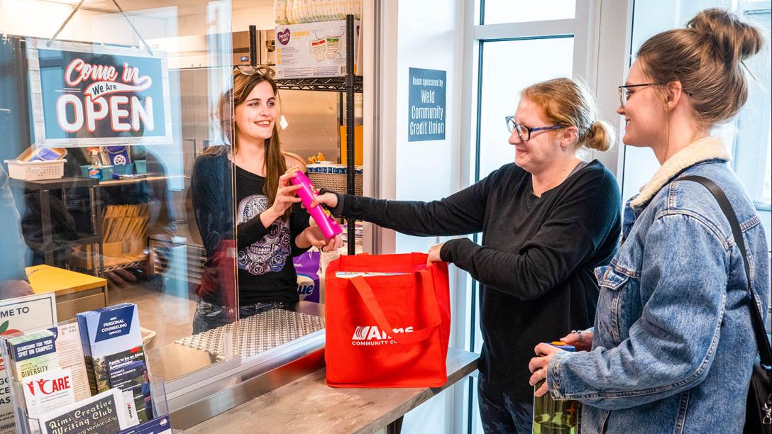 Students at the Arty's Pantry in the Student Commons