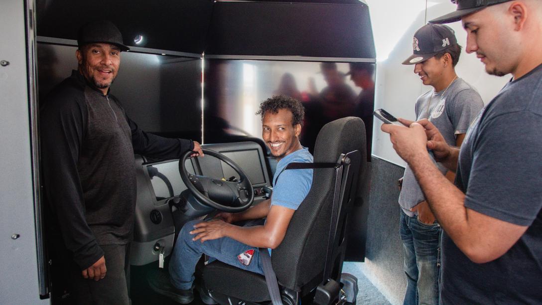 Students in CDL Simulator