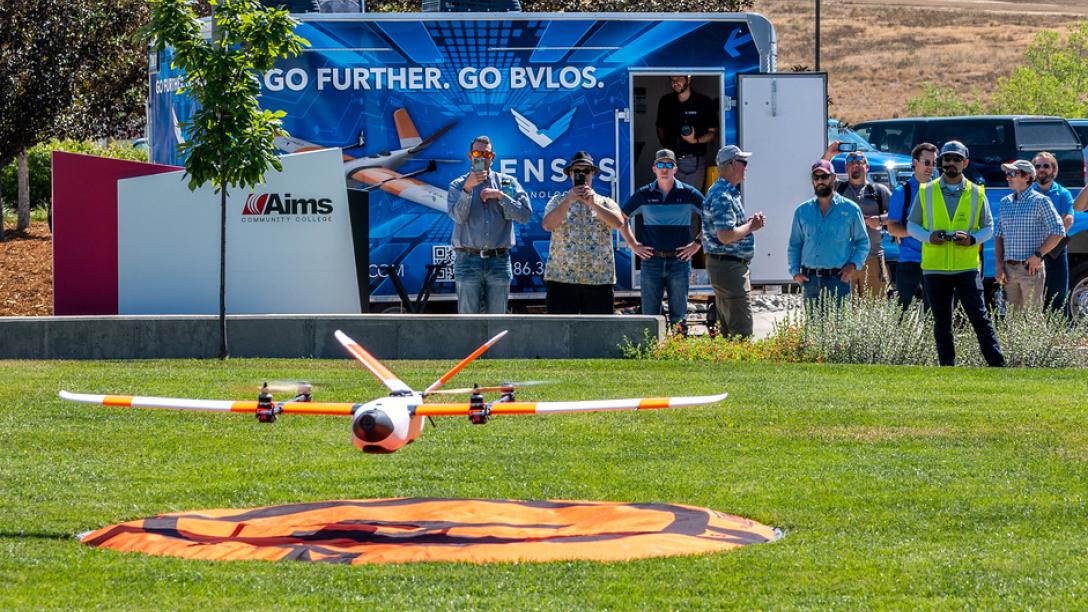Students New with Drone Technology Demo Aims Community College