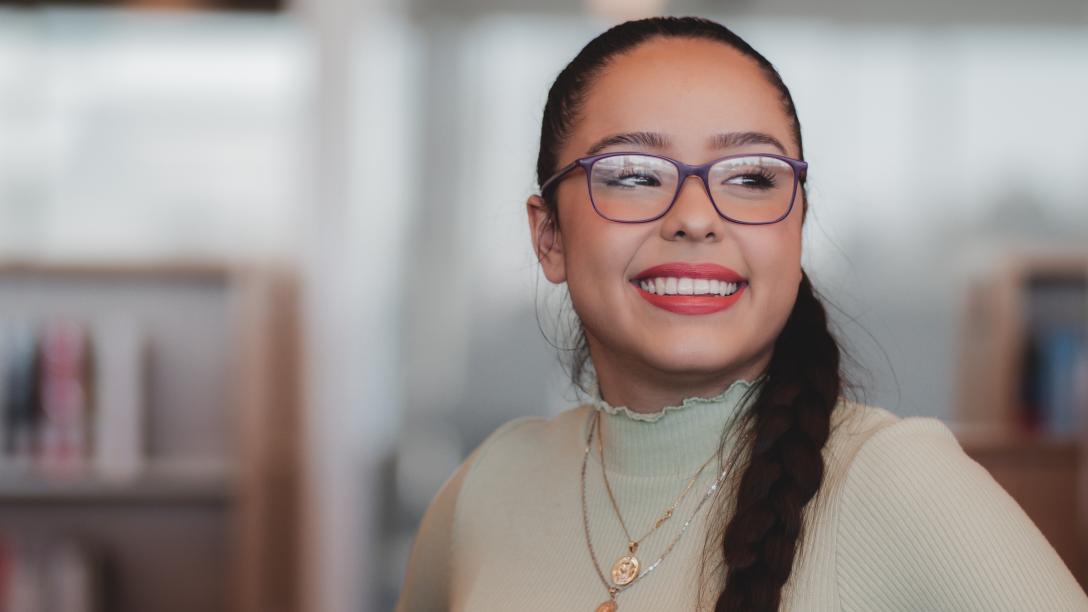 Jackie Estrada in the Aims Library