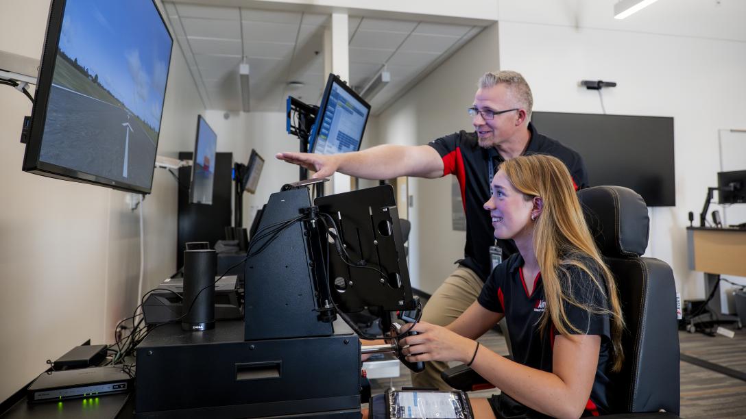 Aims Flight Simulator in action