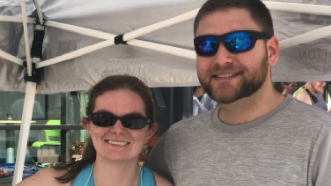 Melissa Finson after Race with another person
