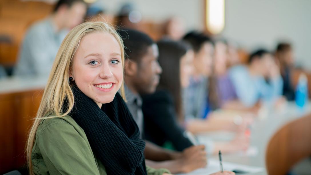 Aims Community College student in class