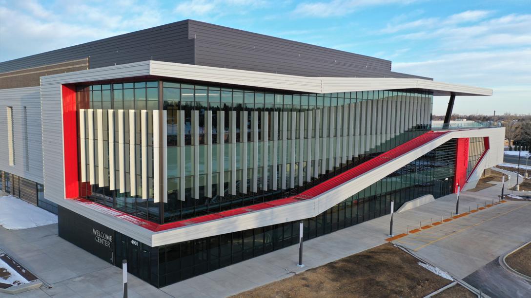 Exterior of the Aims Welcome Center
