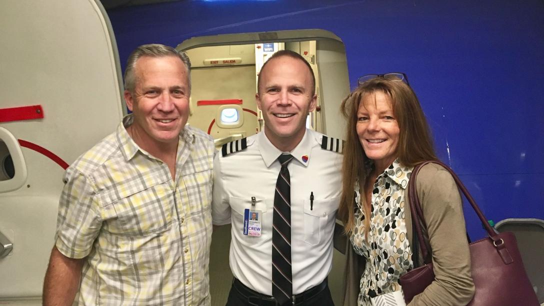 Chris Dinkle with two people