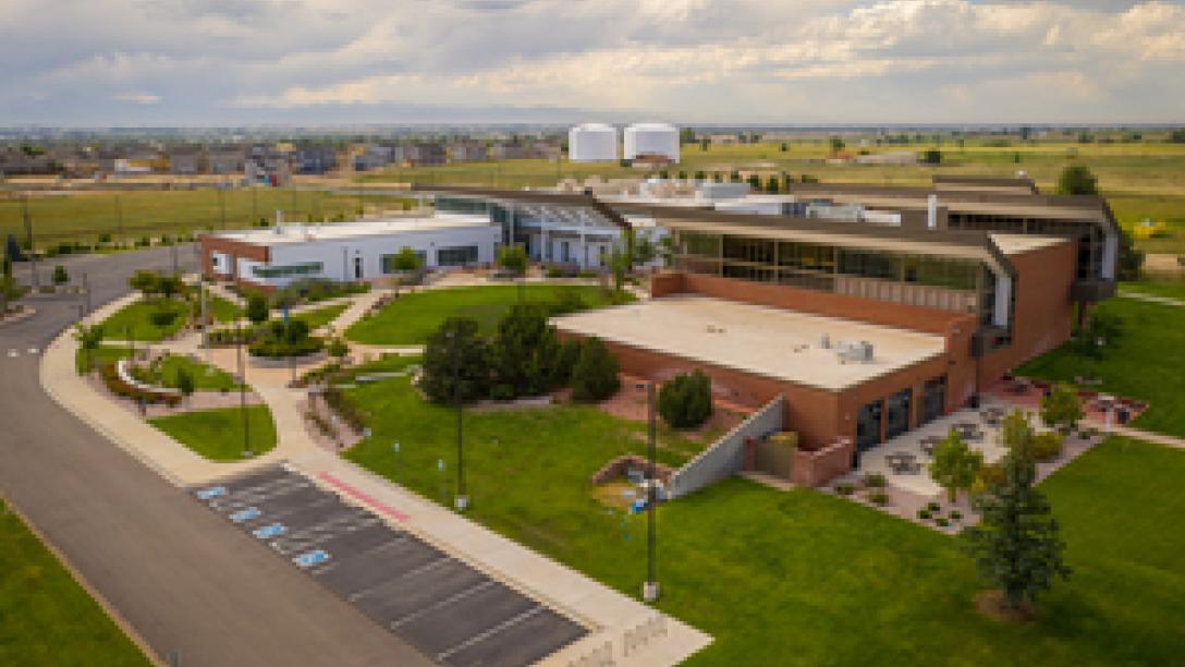Aerial view of Fort Lupton Campus