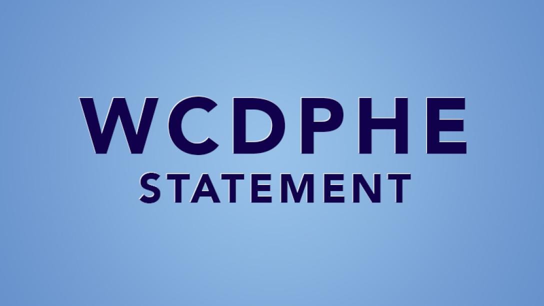 WCDPHE Statement on blue background