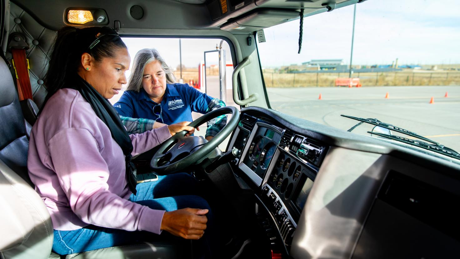 The Aims CDL program prepares you for a career as a commercial truck driver
