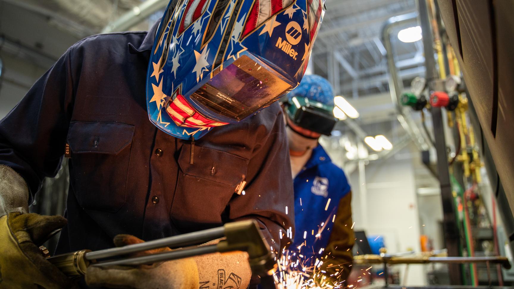 Aims Welding Students in Class