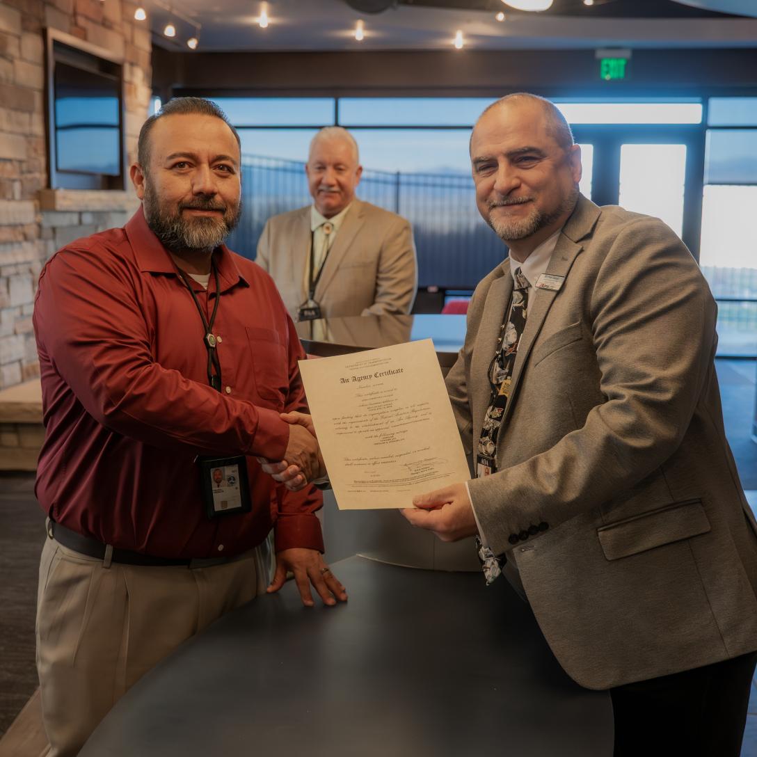 FAA Certicate presented at AMTC