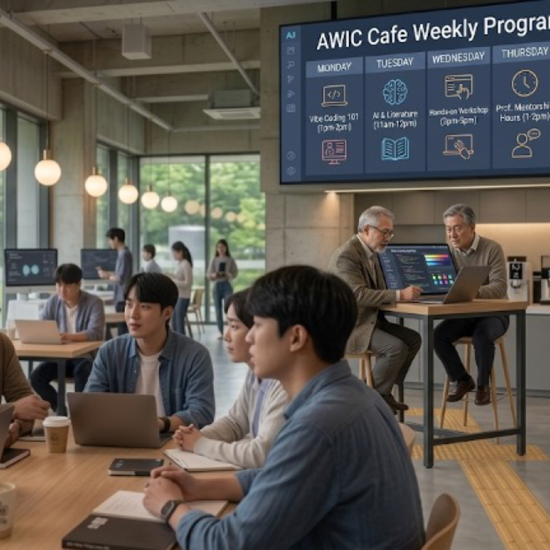 Rendering of the AI Cafe at the AWIC