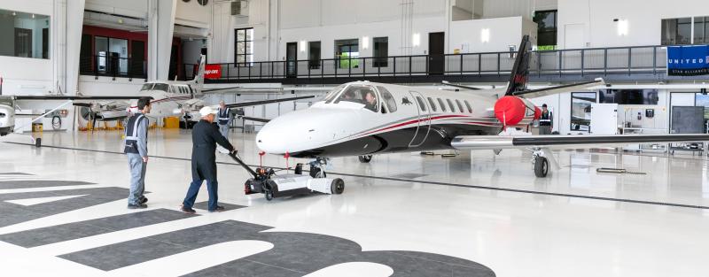 AMTC with aircraft and students