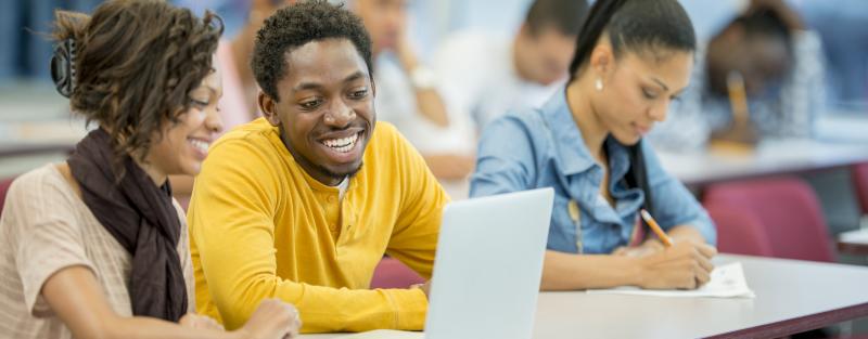 College students in a classroom