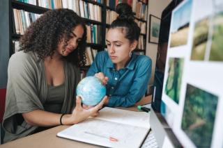 Geography students in the classroom